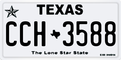 TX license plate CCH3588
