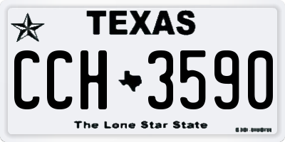 TX license plate CCH3590
