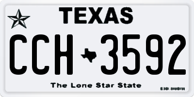 TX license plate CCH3592