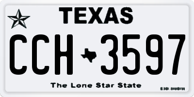 TX license plate CCH3597