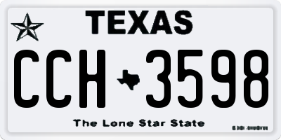TX license plate CCH3598