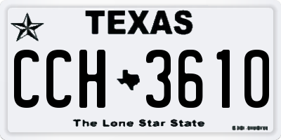 TX license plate CCH3610