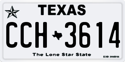 TX license plate CCH3614
