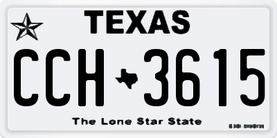 TX license plate CCH3615
