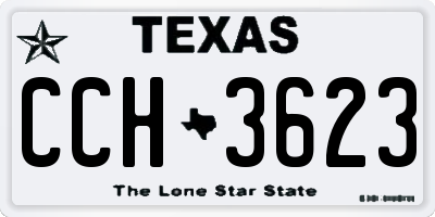 TX license plate CCH3623