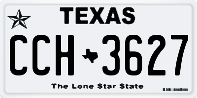 TX license plate CCH3627