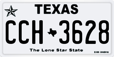 TX license plate CCH3628