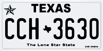 TX license plate CCH3630