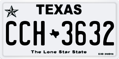 TX license plate CCH3632