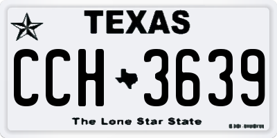 TX license plate CCH3639