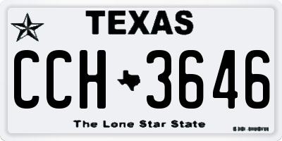 TX license plate CCH3646