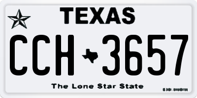 TX license plate CCH3657