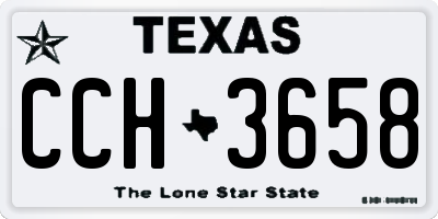 TX license plate CCH3658