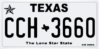TX license plate CCH3660