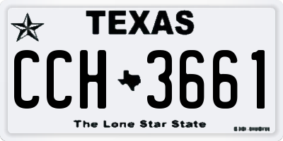 TX license plate CCH3661