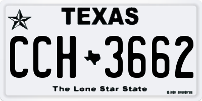 TX license plate CCH3662