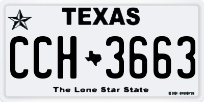 TX license plate CCH3663