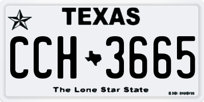 TX license plate CCH3665