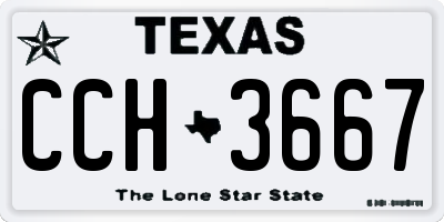 TX license plate CCH3667