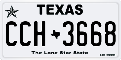 TX license plate CCH3668