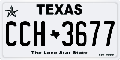 TX license plate CCH3677