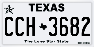 TX license plate CCH3682