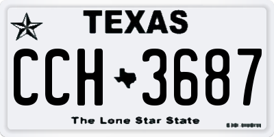 TX license plate CCH3687
