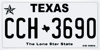 TX license plate CCH3690