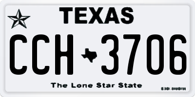 TX license plate CCH3706