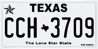 TX license plate CCH3709