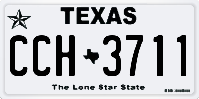 TX license plate CCH3711