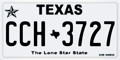 TX license plate CCH3727