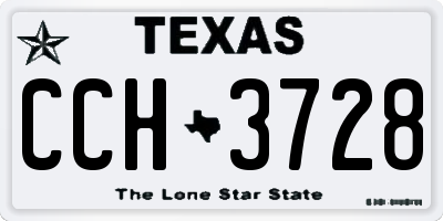 TX license plate CCH3728