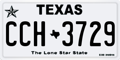 TX license plate CCH3729