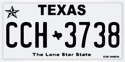 TX license plate CCH3738
