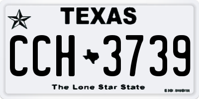 TX license plate CCH3739