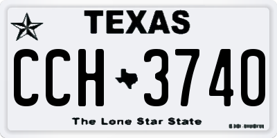 TX license plate CCH3740