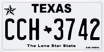 TX license plate CCH3742
