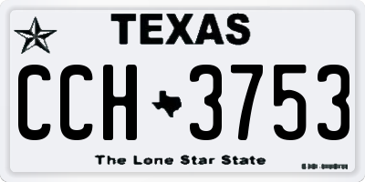 TX license plate CCH3753