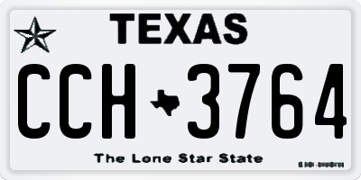 TX license plate CCH3764