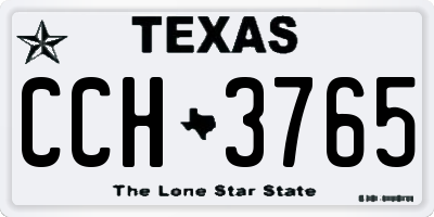 TX license plate CCH3765