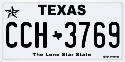 TX license plate CCH3769