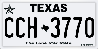 TX license plate CCH3770