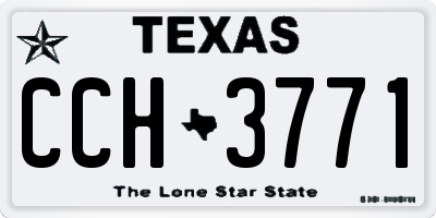 TX license plate CCH3771