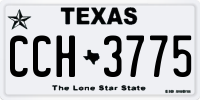 TX license plate CCH3775