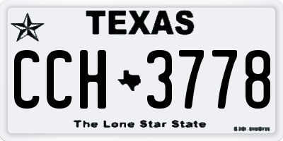TX license plate CCH3778