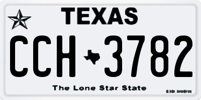 TX license plate CCH3782