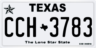 TX license plate CCH3783