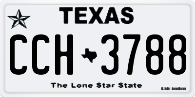 TX license plate CCH3788