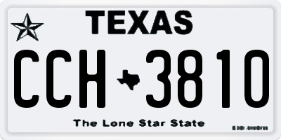 TX license plate CCH3810